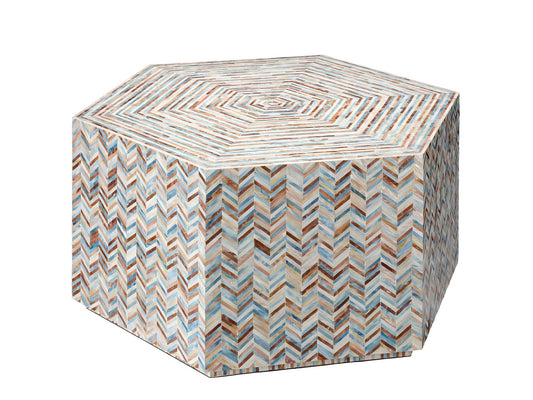 Hepburn Mother Of Pearl Hexagon Coffee Table