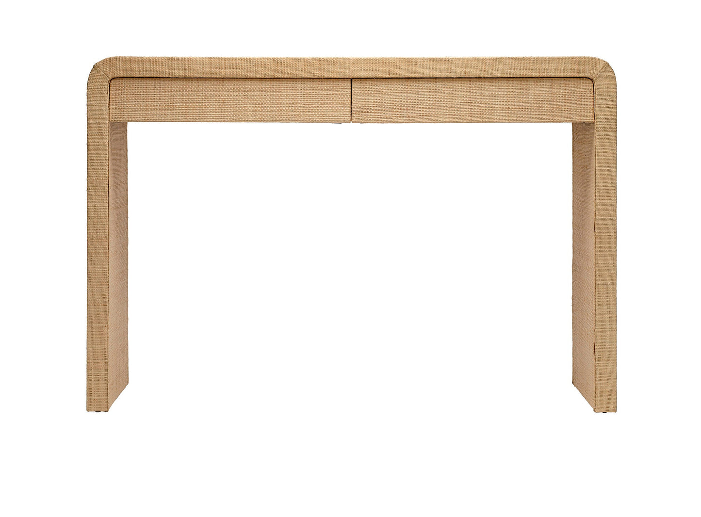 Montecito 2-Drawer Raffia Console Table Storage