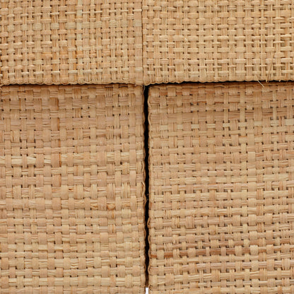 Montecito 2-Drawer Raffia Console Table Storage