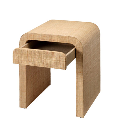 Montecito 1-Drawer Raffia Side Table by Jamie Young