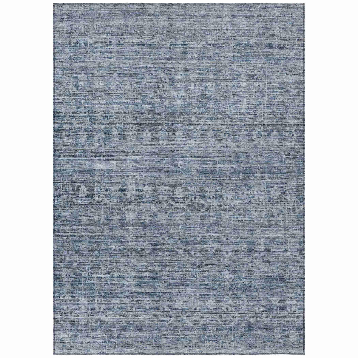 Irion Blue Washable Indoor-Outdoor Rug