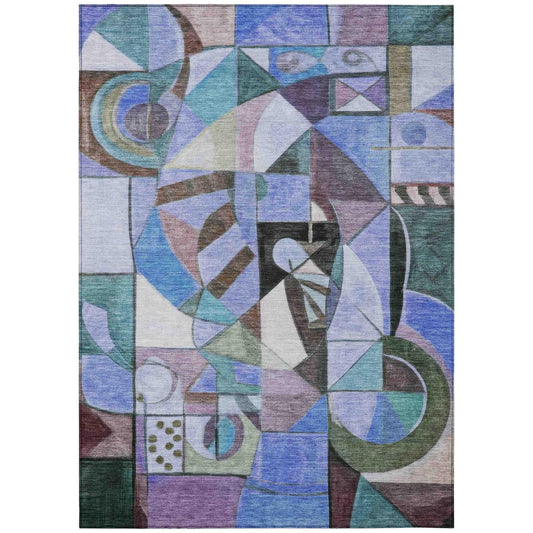 Jaelius Green Washable Indoor-Outdoor Rug