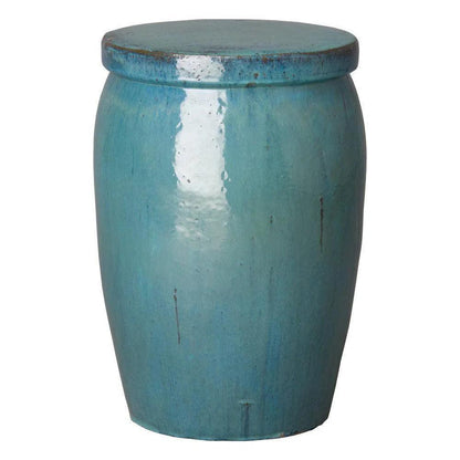 21 in. Drum Too Ceramic Outdoor Garden Stool