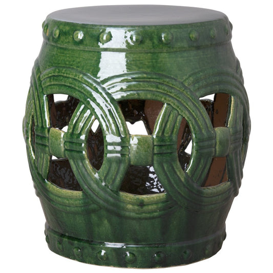 Emissary 21 in. Eternity Ceramic Outdoor Garden Stool