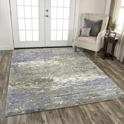 Arol Abstract Purple Large Area Rugs For Living Room -- purple