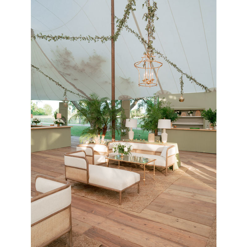 Bamboo Antique Gold Faux Frame Chandelier