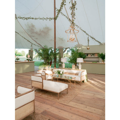 Bamboo Antique Gold Faux Frame Chandelier