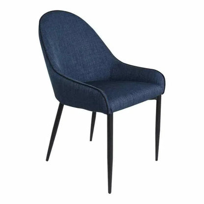 21.5 Inch Dining Chair Dark Blue Set Blue - LOOMLAN - Moe's Home - Dining Chairs