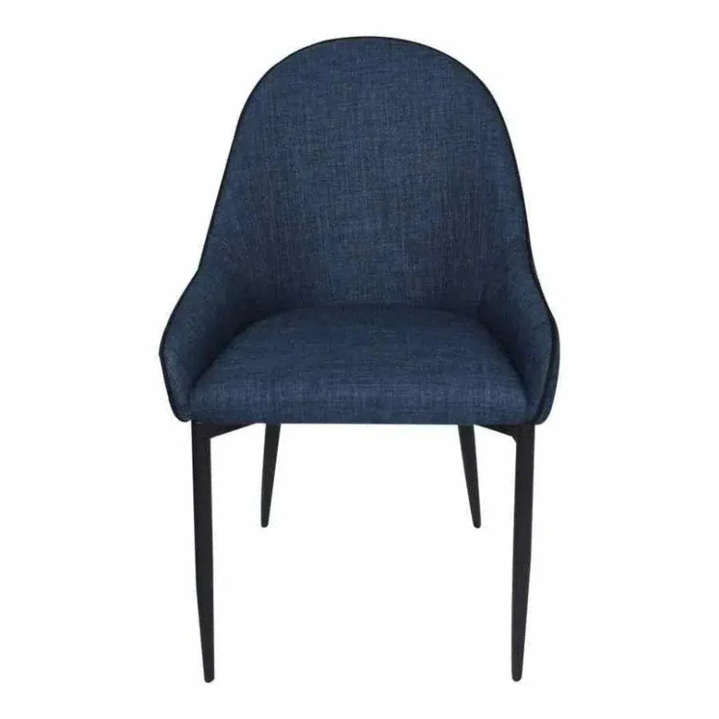 21.5 Inch Dining Chair Dark Blue Set Blue - LOOMLAN - Moe's Home - Dining Chairs