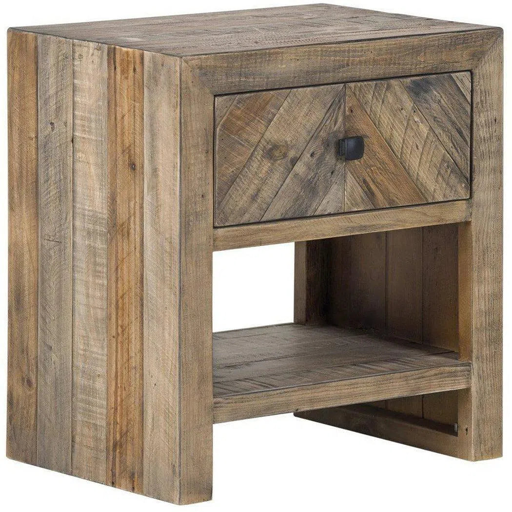 21.75 Inch Nightstand Brown Rustic Nightstands LOOMLAN By Moe's Home