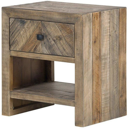 21.75 Inch Nightstand Brown Rustic Nightstands LOOMLAN By Moe's Home