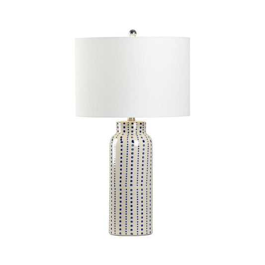 Chelsea House Milton Hand-Painted Ceramic Blue Pattern Table Lamp