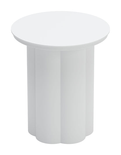 Kogur Aluminum White Round Side Table