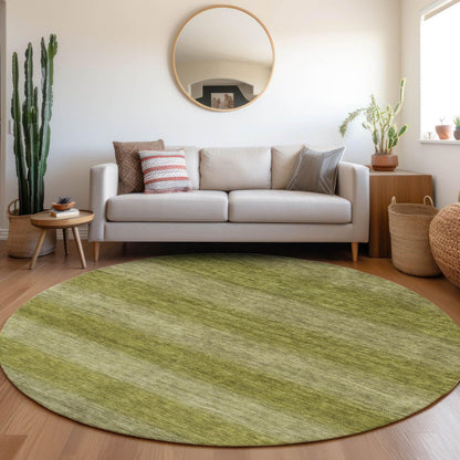 Haelius Green Washable Indoor-Outdoor Rug