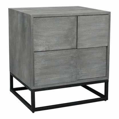 22 Inch Nightstand Grey Contemporary Nightstands LOOMLAN By Moe's Home