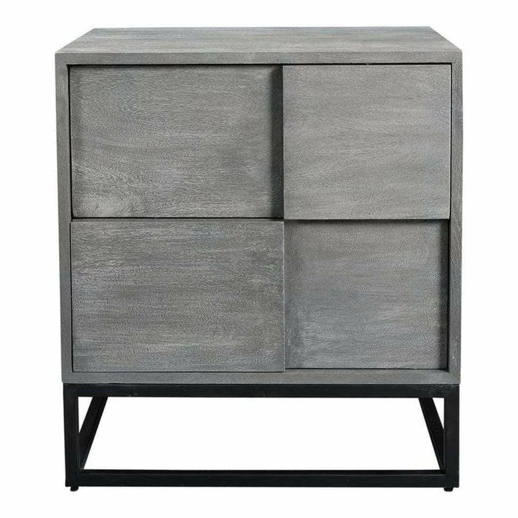 22 Inch Nightstand Grey Contemporary Nightstands LOOMLAN By Moe's Home