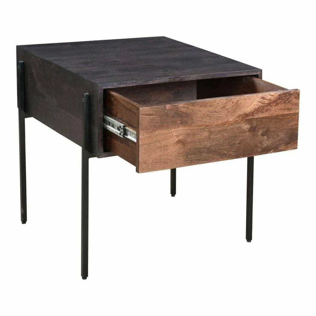 22 Inch Side Table Brown Modern Side Tables LOOMLAN By Moe's Home