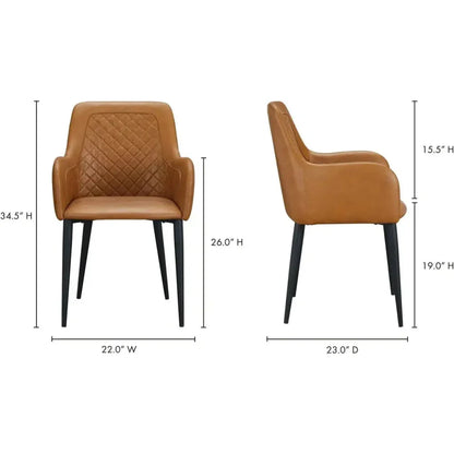 Moe's Home 22 inch Dining Chair 2PC Set