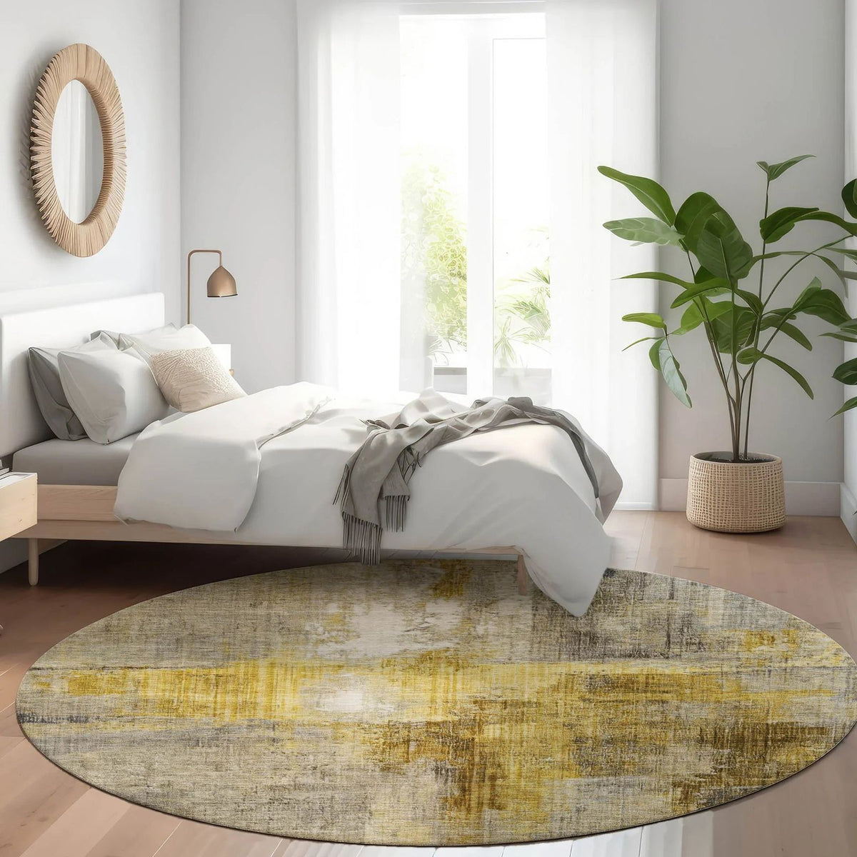 Jaelor Gray Washable Indoor-Outdoor Rug