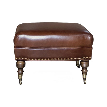 Corrine Leather Rectangular Ottoman