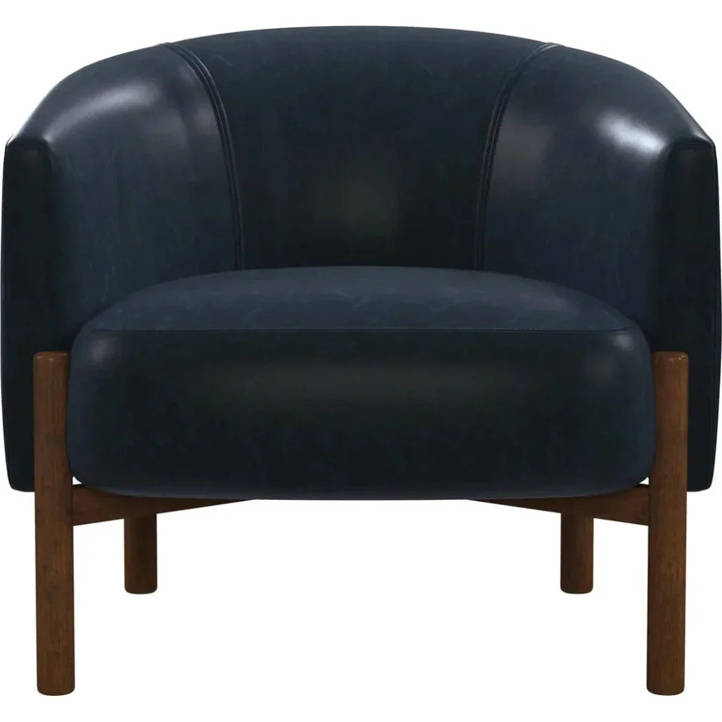 Higgins Wood Navy Accent Arm Chair -- view 4
