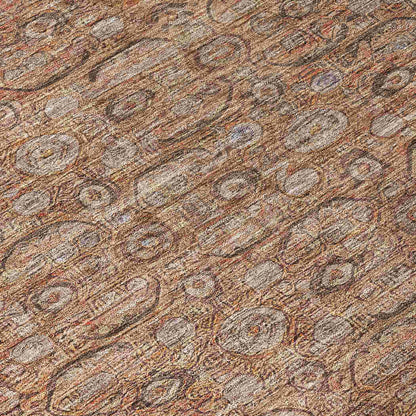 Kaelara Copper Washable Indoor-Outdoor Rug