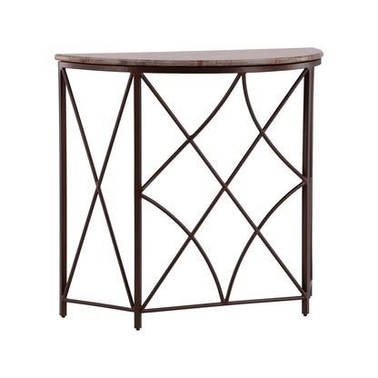Furniture Classics Madaline Iron Base Semi-Circle Console Table