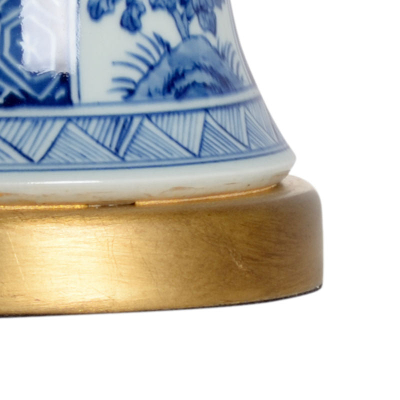 Chelsea House London Hand Painted Ceramic Gold Accents Table Lamp