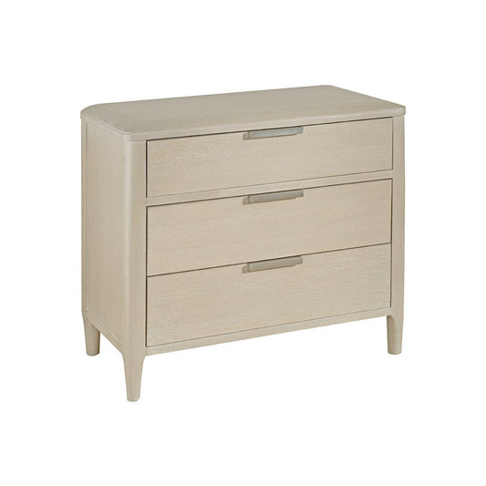 Palmetto Home Pearl Three Drawer Wood Nightstand and USB port