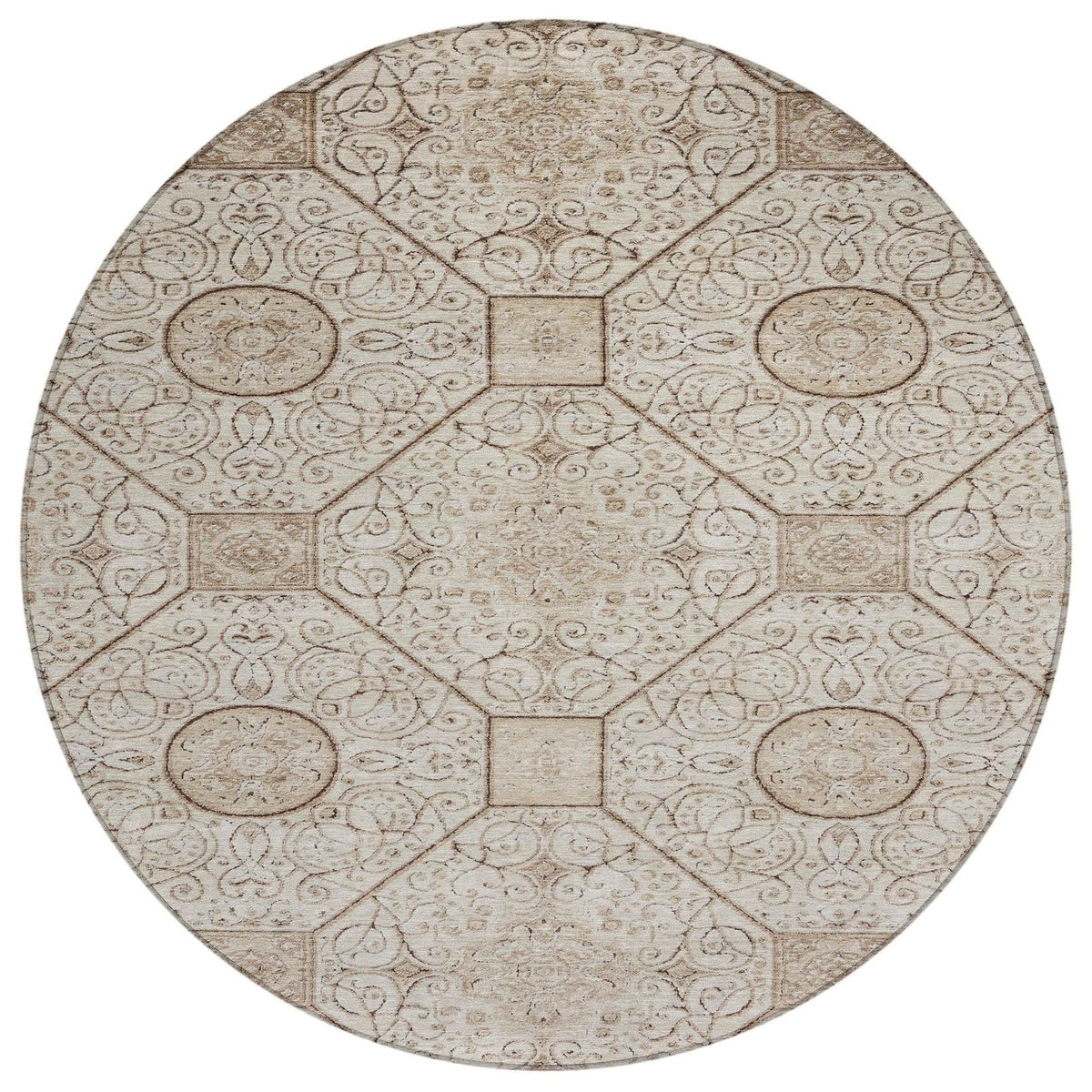 Iriora Brown Washable Indoor-Outdoor Rug