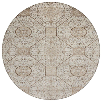 Iriora Brown Washable Indoor-Outdoor Rug