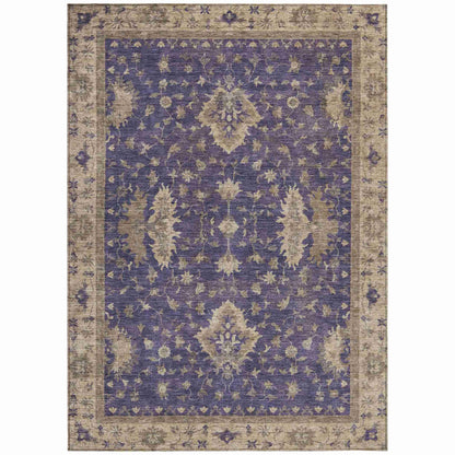 Iriaris Purple Washable Indoor-Outdoor Rug
