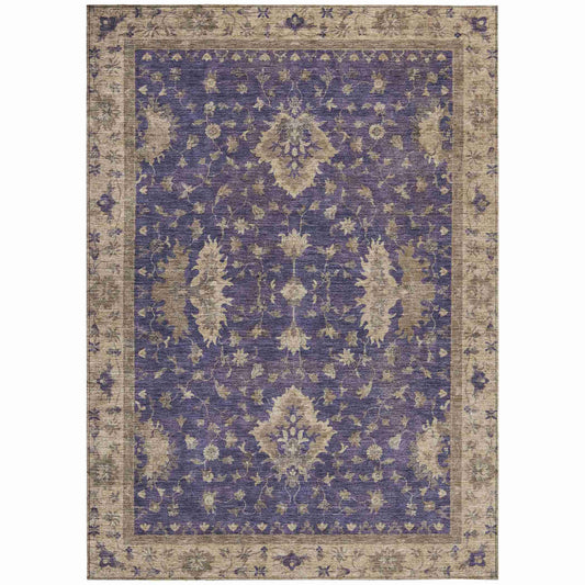 Iriaris Purple Washable Indoor-Outdoor Rug