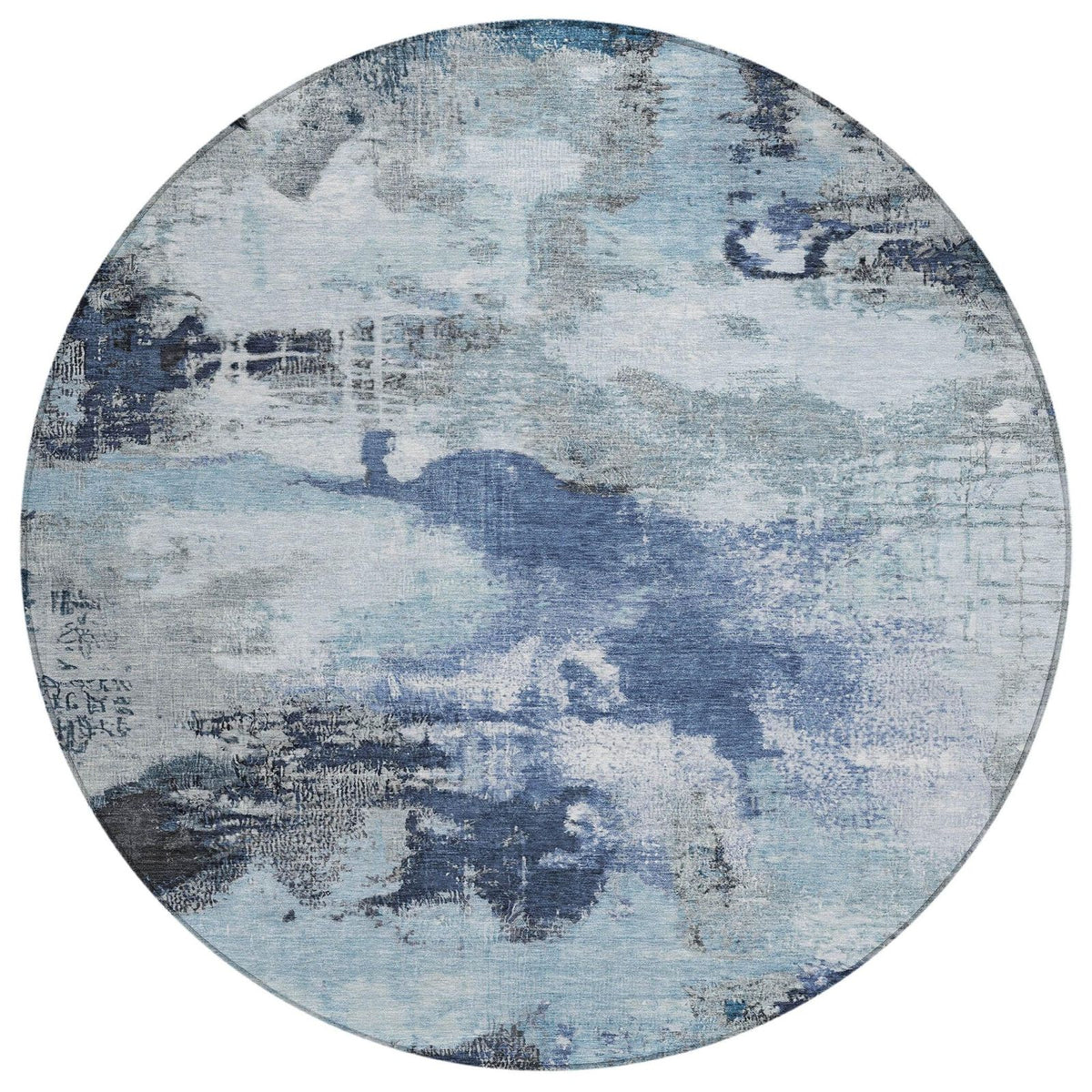 Iriara Blue Washable Indoor-Outdoor Rug