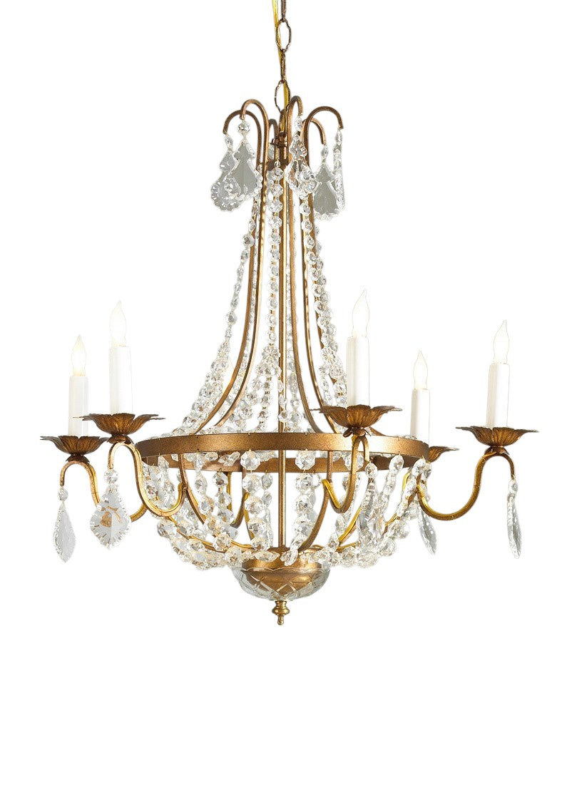 Empire Modern Gold Finish Chandelier