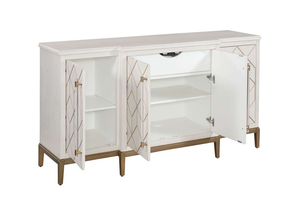 Bassett Mirror Perrine Wood White Server