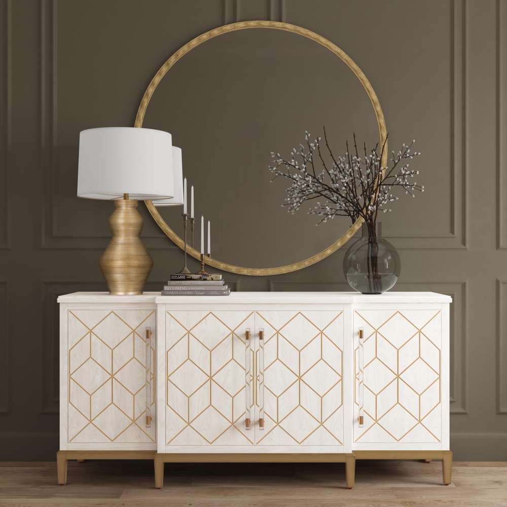Bassett Mirror Perrine Wood White Server