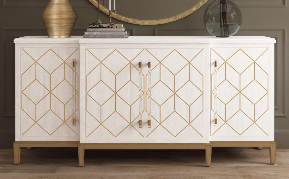 Bassett Mirror Perrine Wood White Server