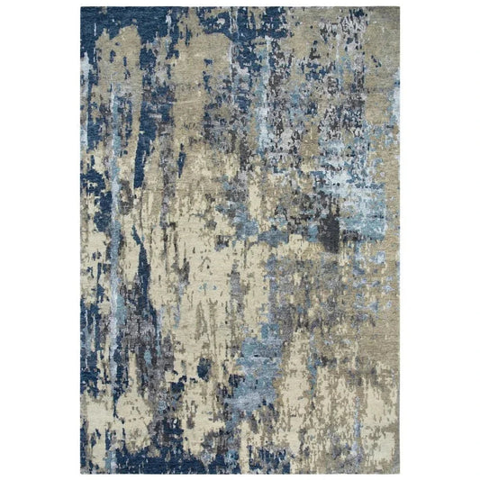LOOMLAN Avid Abstract Dark Blue Large Area Rugs