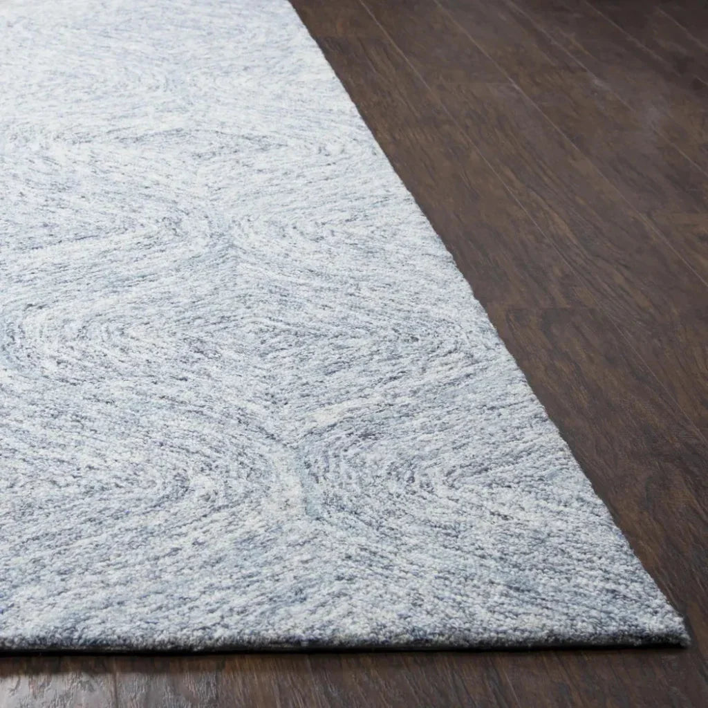 Cheu Wool Blue Hallway Kitchen Runner Rug -- blue