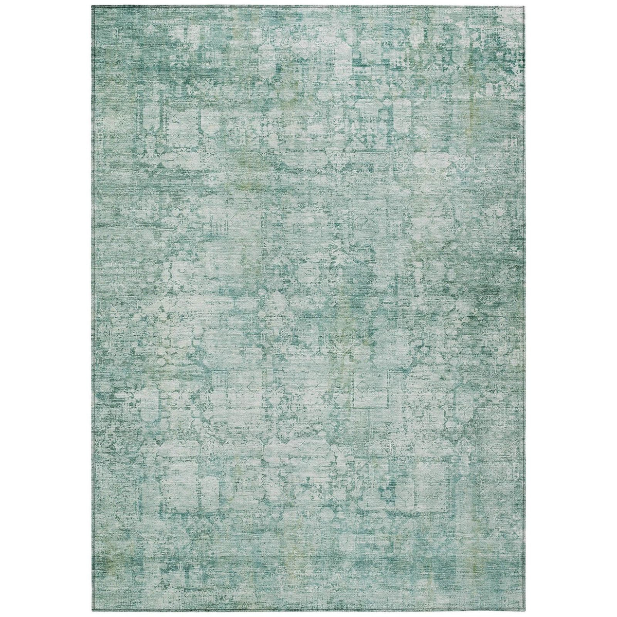 Kaelien Teal Washable Indoor-Outdoor Rug