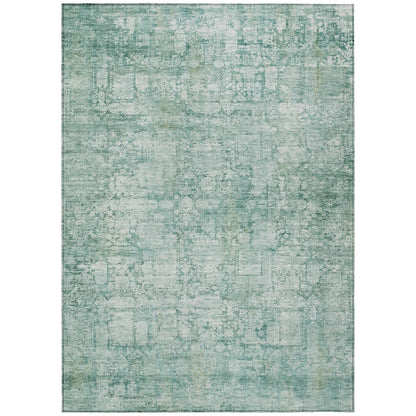 Kaelien Teal Washable Indoor-Outdoor Rug