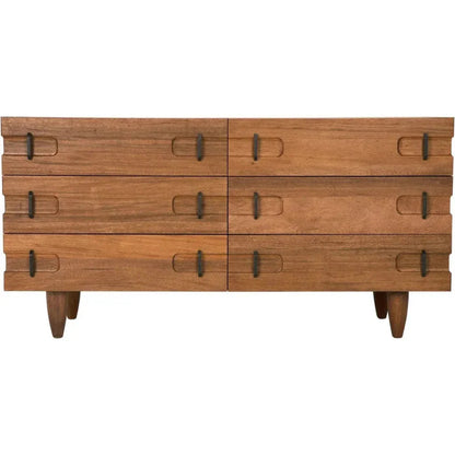 David Six Drawers Wood Dresser -- view 3