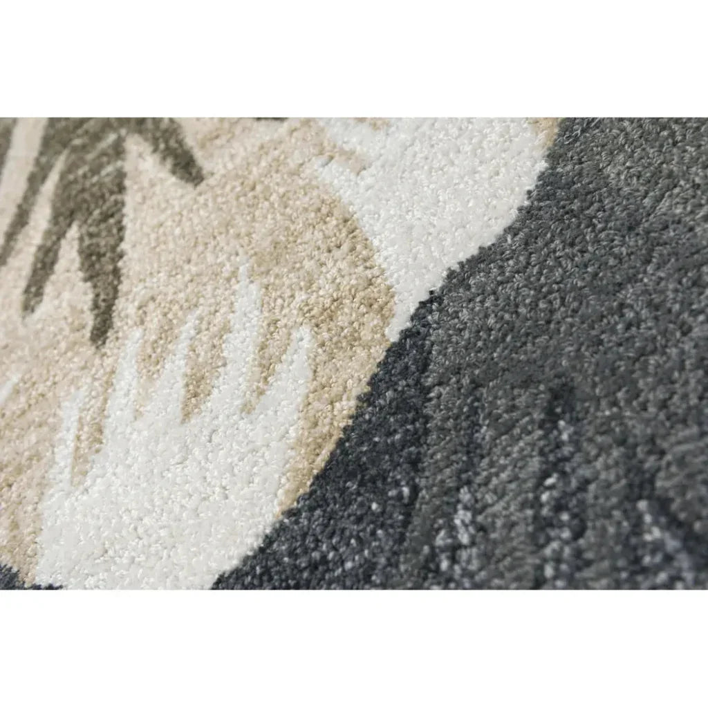 Clou Floral Gray Area Rugs For Living Room - LOOMLAN - LOOMLAN - Area Rugs