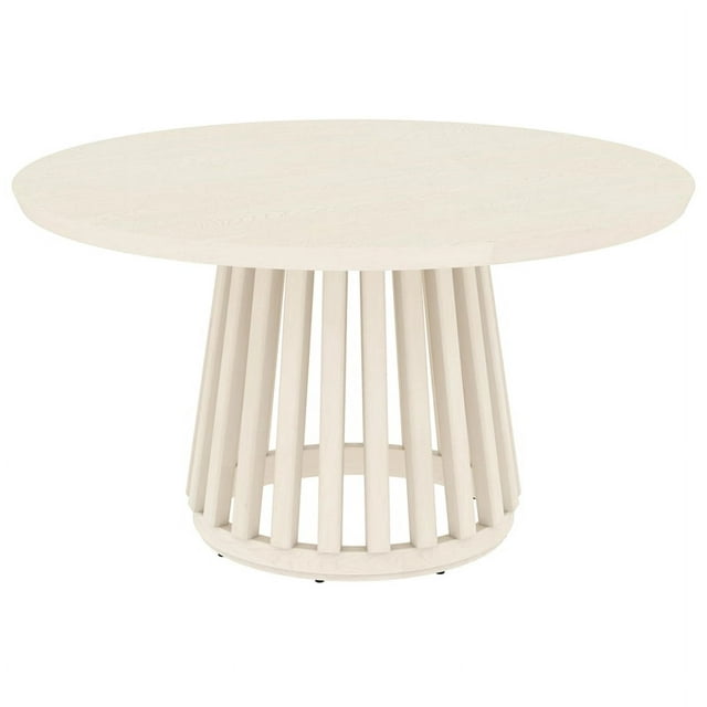 Crystal Cove Wood White Round Dining Table