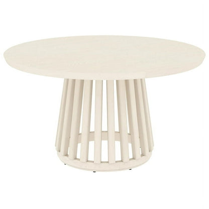 Crystal Cove Wood White Round Dining Table