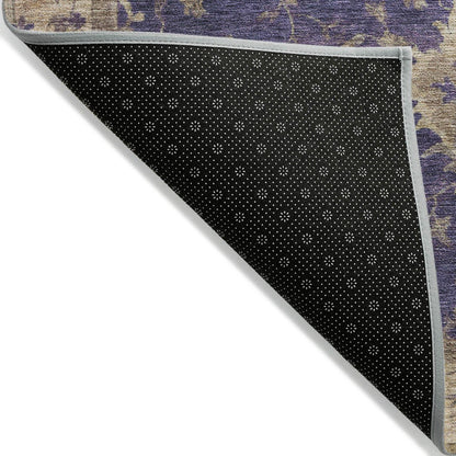 Iriaris Purple Washable Indoor-Outdoor Rug