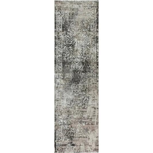 Dado Central Medallion Brown Kitchen Hallway Runner Rug