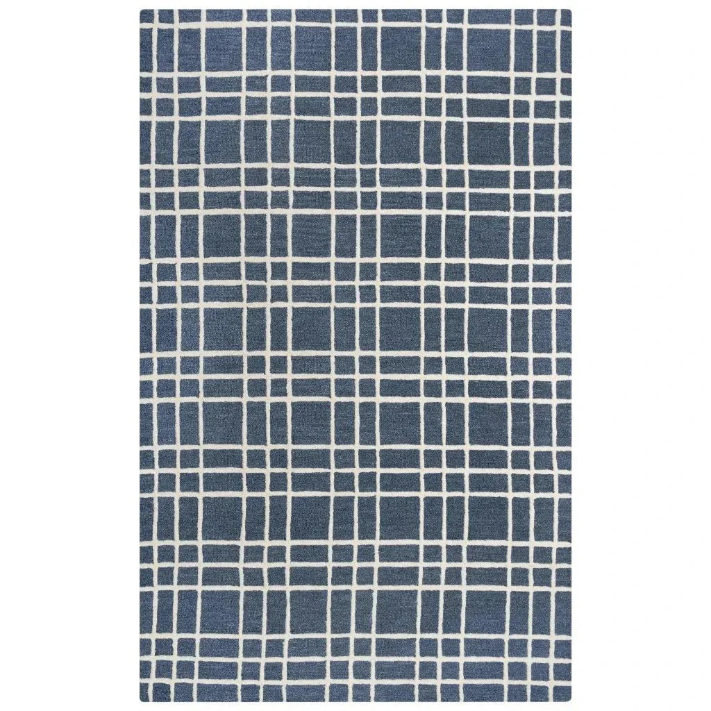 Ceas Plaid Blue Living Room Rug