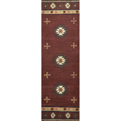 Deck Burgundy Round Area Rugs For Dining Room - LOOMLAN - LOOMLAN - Area Rugs